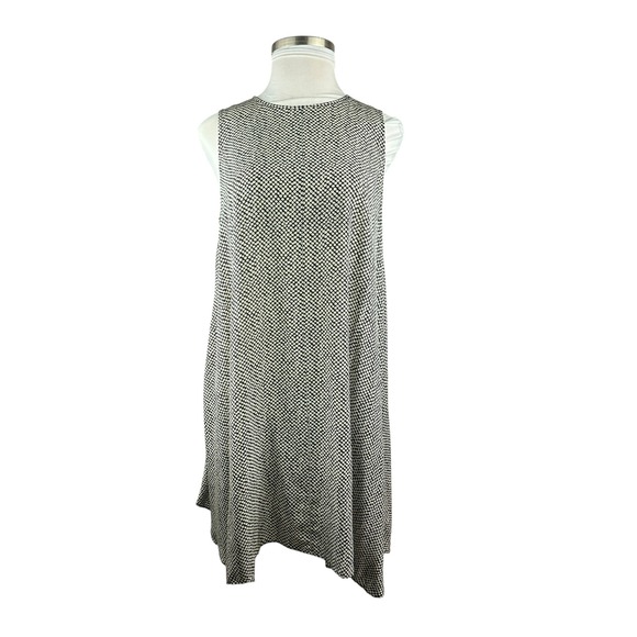 Eileen Fisher 100% Silk Sleeveless Round Neck A-Line Swing Trapeze Dress Large - Picture 14 of 15